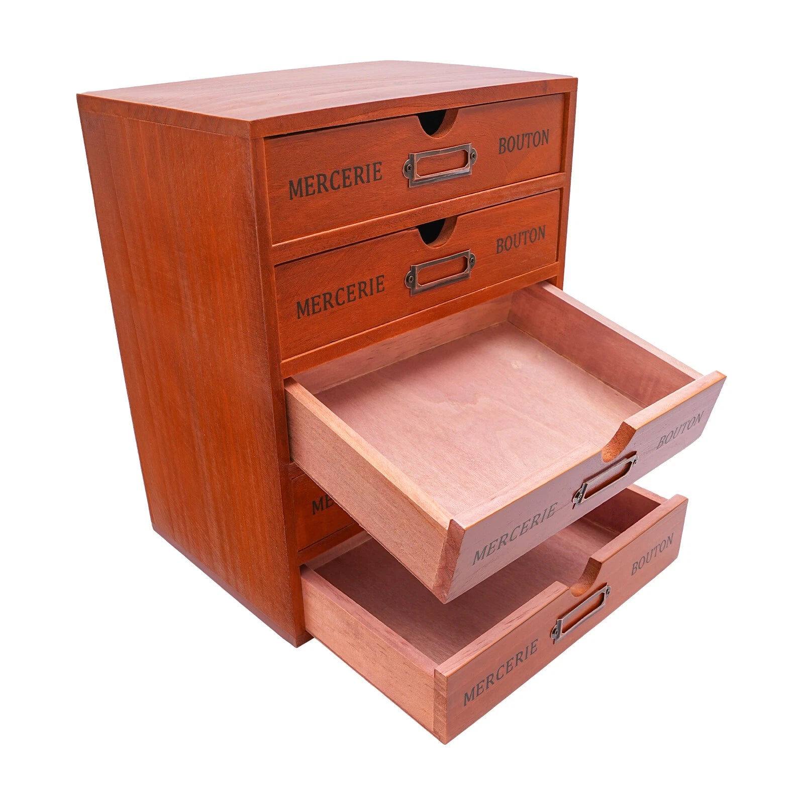 Vintage 5 Layers Large Jewelry Organizer Wooden Storage Box Case With 5 Drawers | eBay
