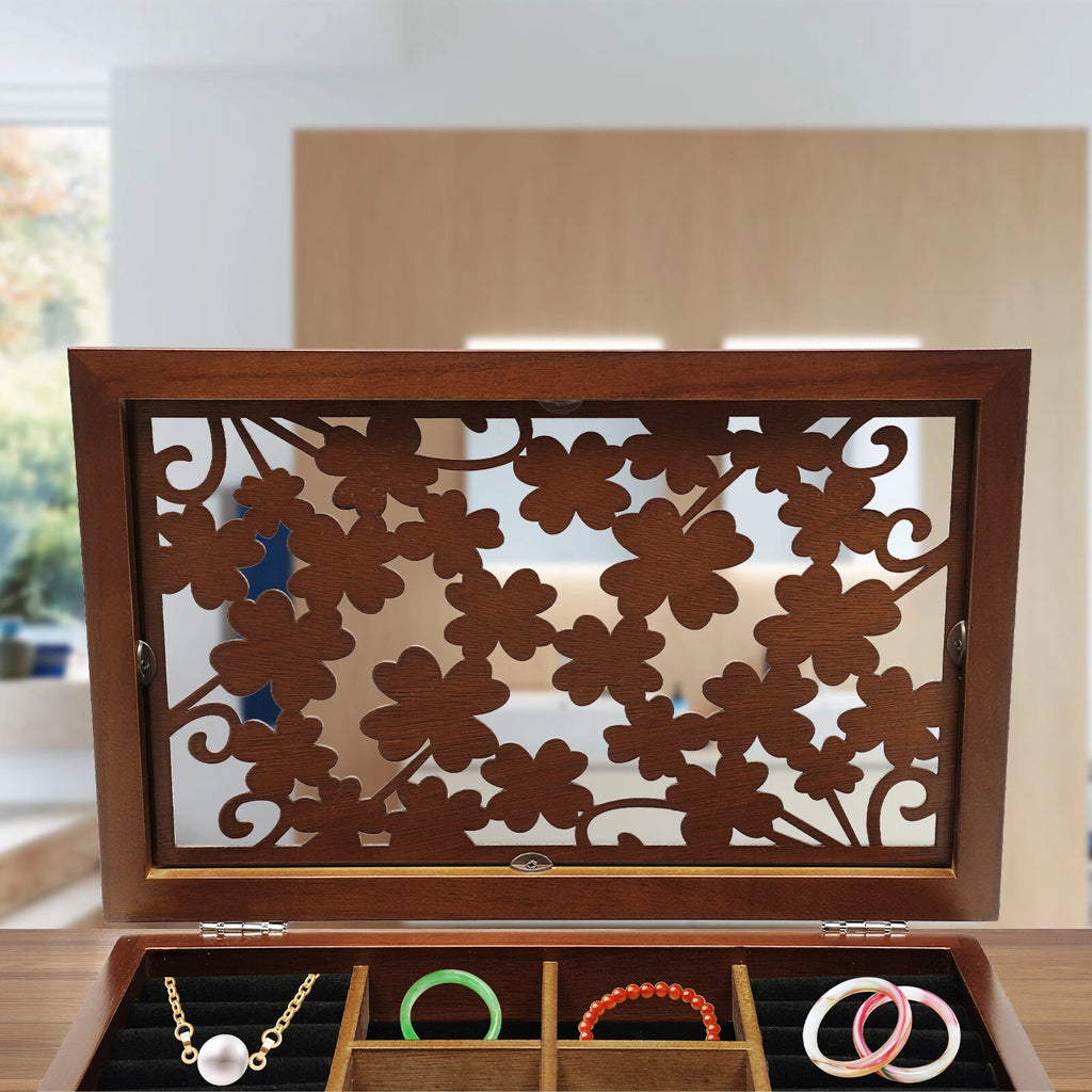 Jewelry Cabinet Storage Box Gift Chest Armoire Organizer W/ 6 Layers Drawer | eBay