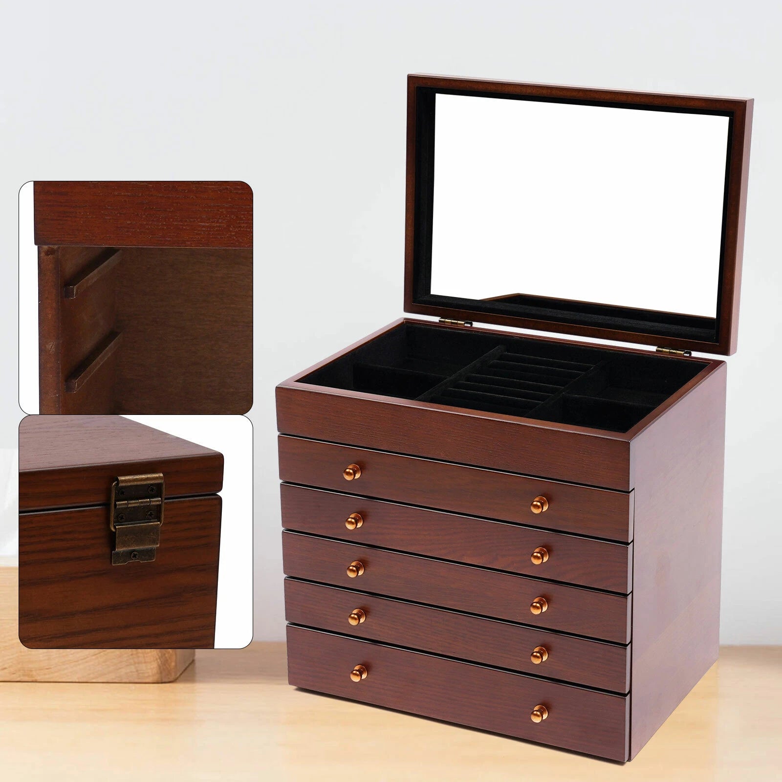 Large Jewelry Box Organizer for Women Girls Jewelry Storage Case with Drawers US | eBay