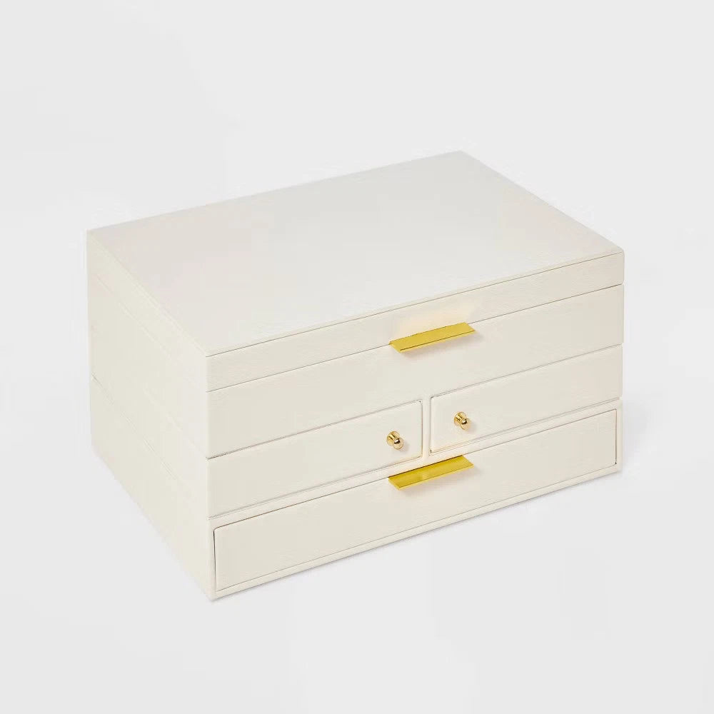 Three Drawer Side Swivel Jewelry Organizer - A New Day Cream | eBay