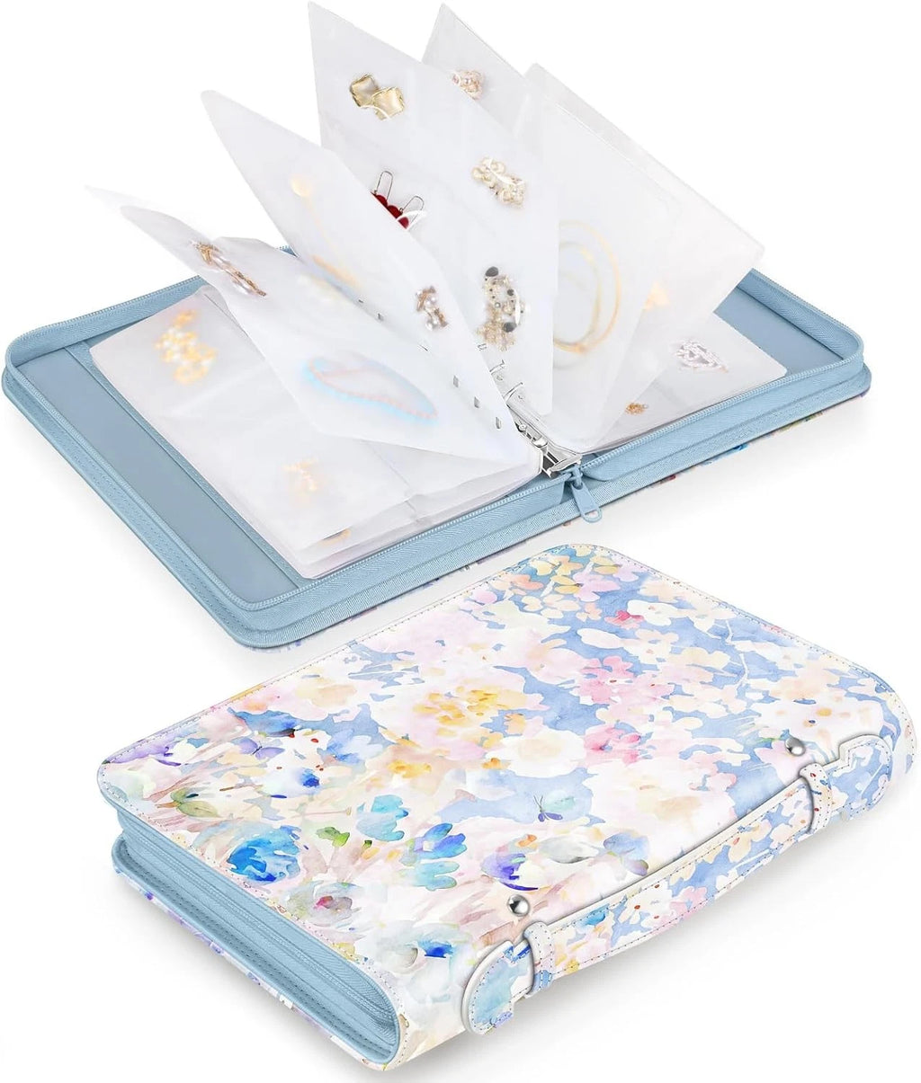 Jewelry Travel Organizer Case PU Leather Portable Jewelry Storage Book Necklaces | eBay