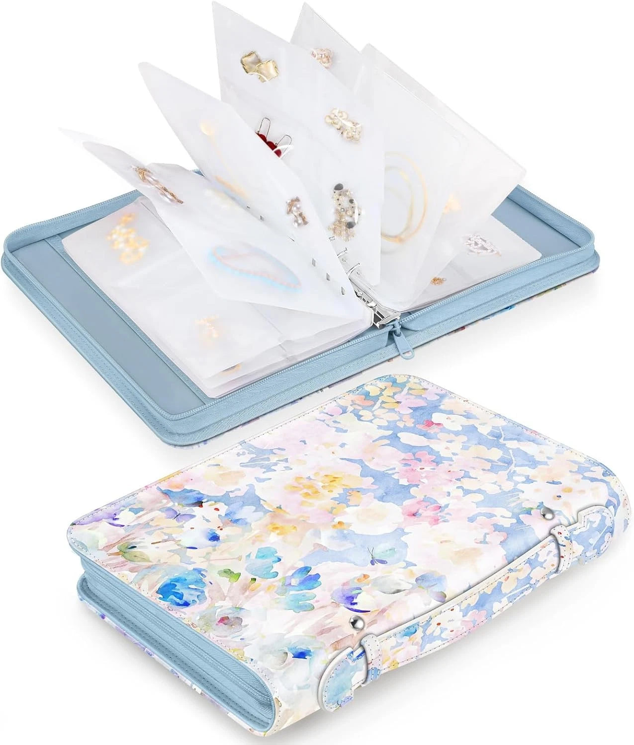 Jewelry Travel Organizer Case PU Leather Portable Jewelry Storage Book Necklaces | eBay