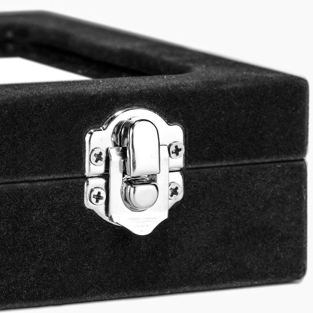 Jewelry Box Rings Organizer Tray 7 Slots Velvet Jewelry Earring Storage Box | eBay