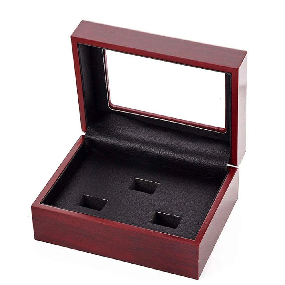 1-7 Hole Championship Ring Display Case Box Wooden Collection Storage box US## | eBay